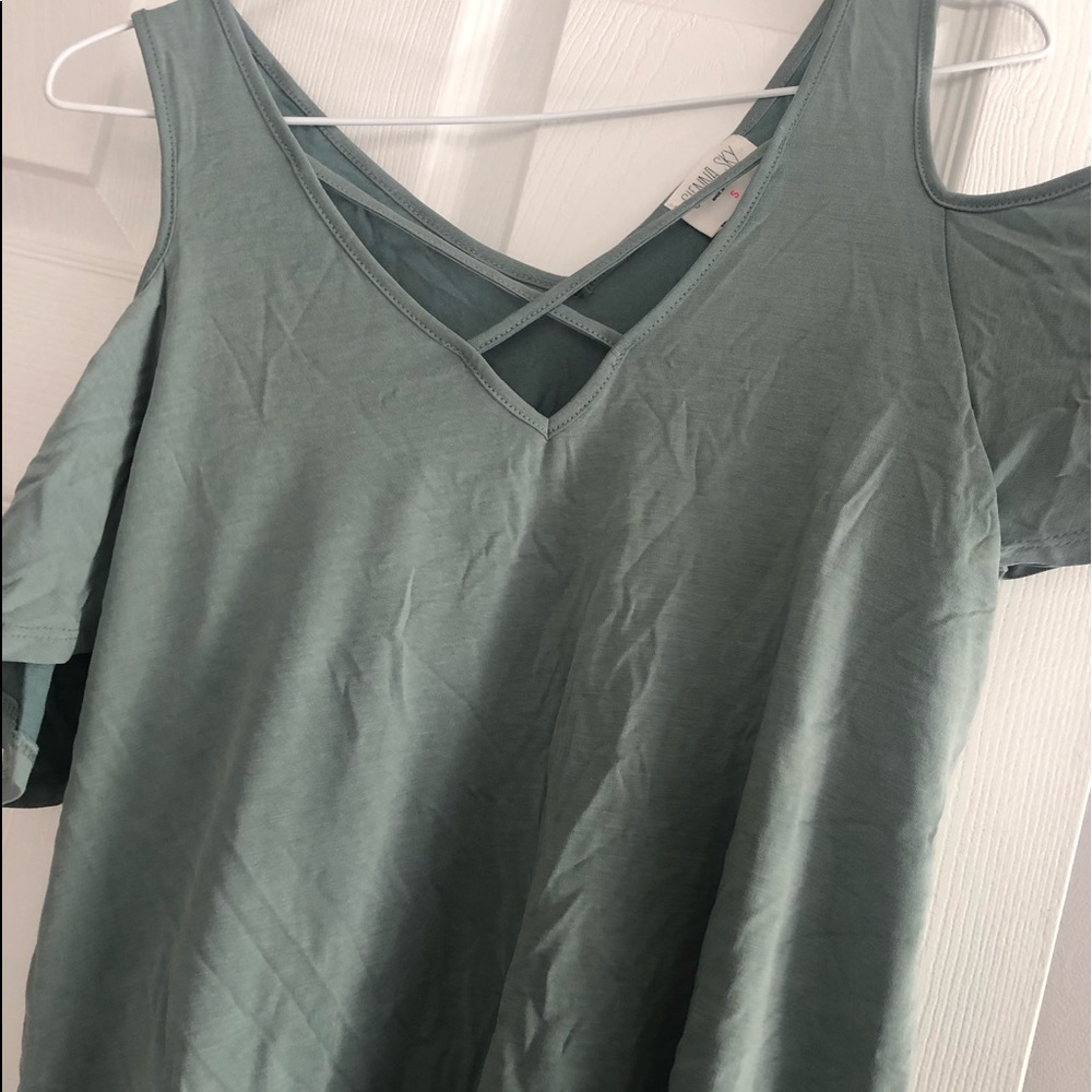 Sienna Sky Cut our shoulder top